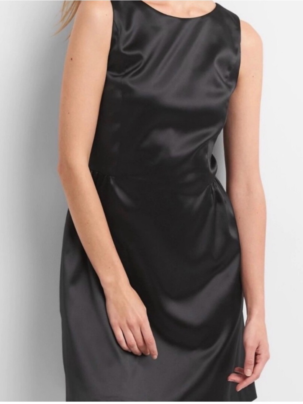 GAP Classic Satin Black Mini Dress